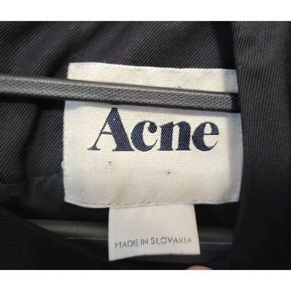 Acne Studios Trivial Black Draped Shift Dress Minimalist LBD - Picture 9 of 12